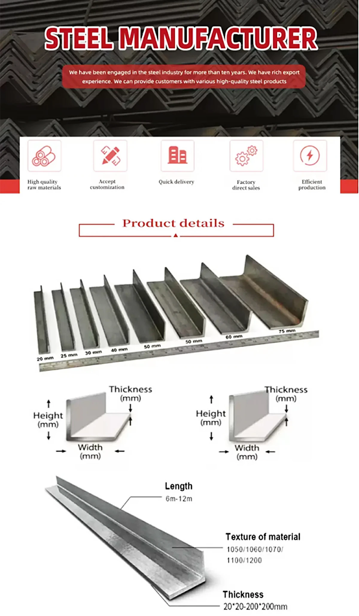 Carbon Steel Equal Steel Angle suppliers
